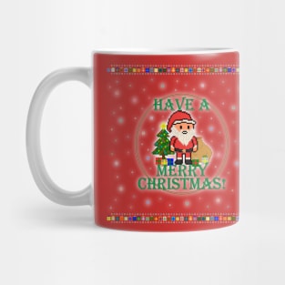 Have A Merry Christmas Santa! (Green Letters on Red) Mug